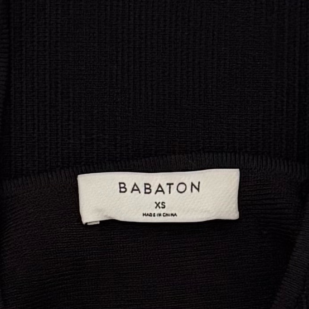 Aritzia Babaton Sculpt Knit Ribbed Black Dress Size XS - Picture 8 of 10
